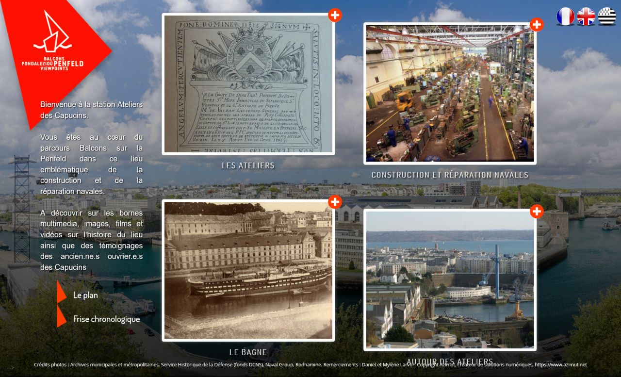 Application multimedia sur l'histoire des Ateliers des Capucins à Brest