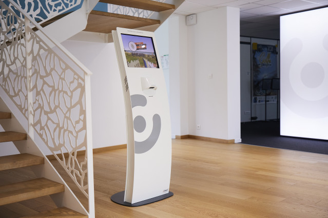 Borne d'accueil en entreprise