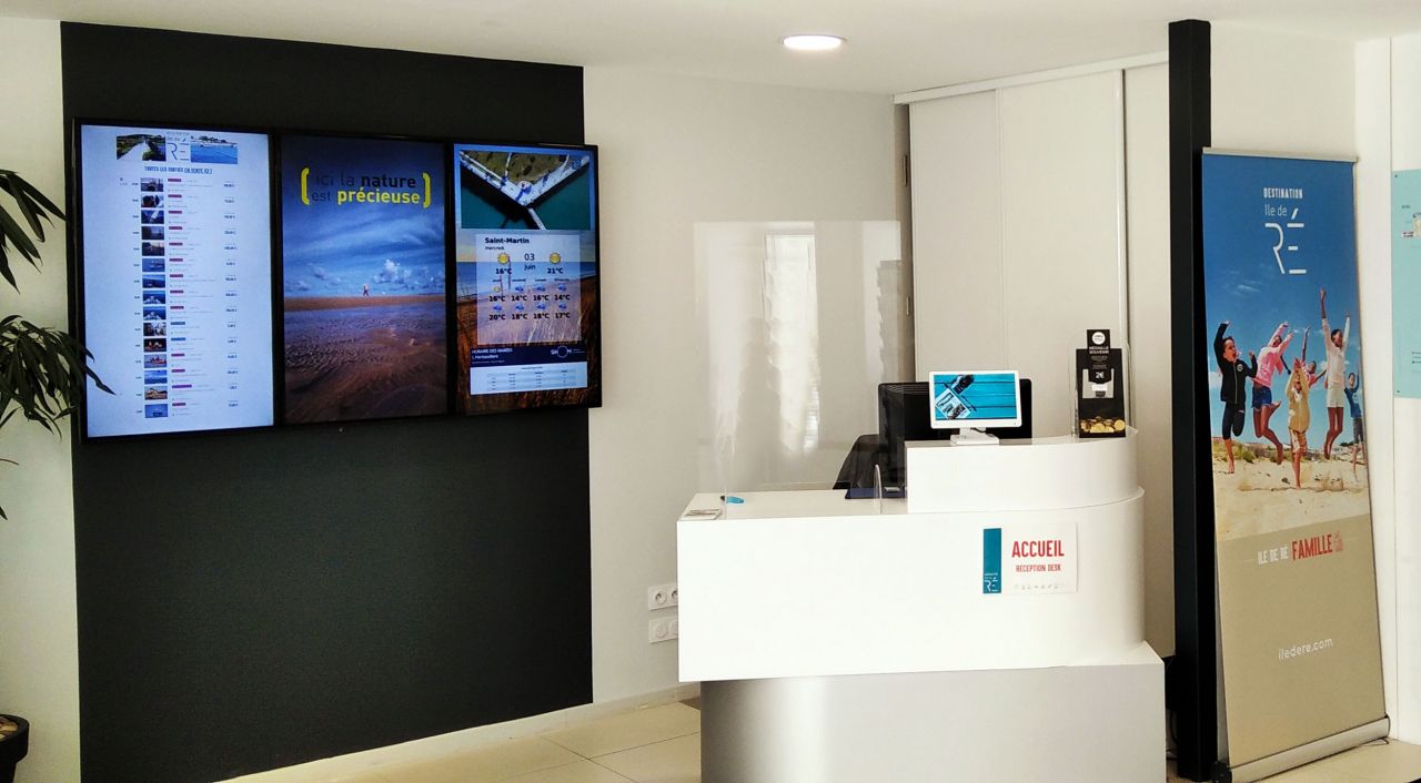 Des écrans d'information à St Martin de Ré